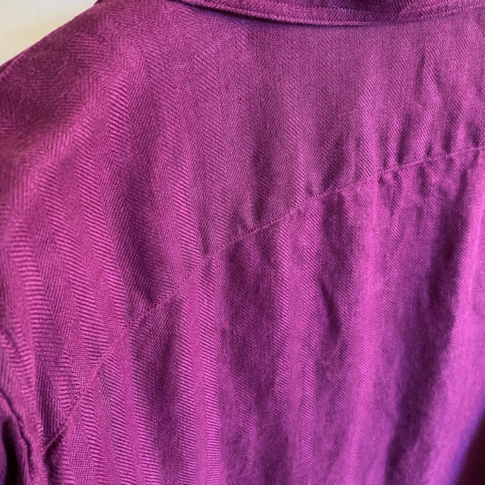 Lauren Ralph Lauren 100% Linen Button Up 3/4 Sleeve Top - Picture 6 of 8